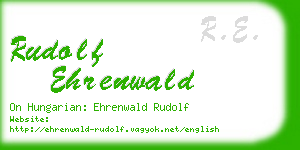 rudolf ehrenwald business card